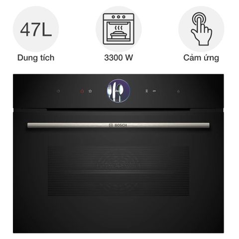 Lò nướng Bosch CSG7364B1 kèm hấp Series 8 âm tủ