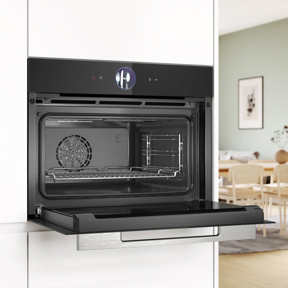 Steam Boost 3–5 phút – Lò nướng Bosch CSG7364B1 kèm hấp Series 8 âm tủ