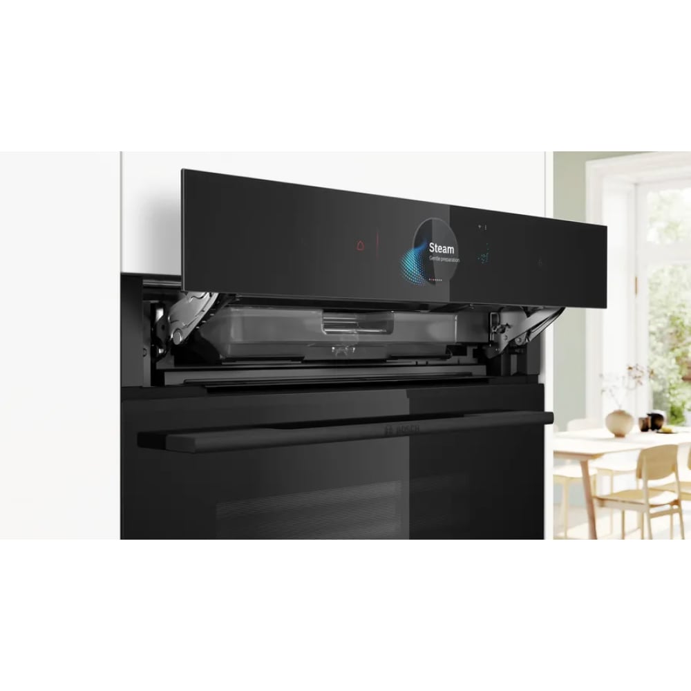 Steam Plus 120°C, hơi nước 3 cấp độ – Lò nướng Bosch CSG958DB1 kèm hấp Series 8 Accent Line âm tủ