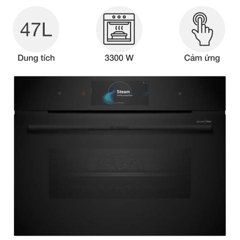 Lò nướng Bosch CSG958DB1 kèm hấp Series 8 Accent Line âm tủ