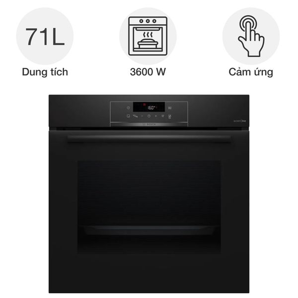 Lò nướng Bosch HQA4720B3 hơi nước Series 4 Accent Line âm tủ