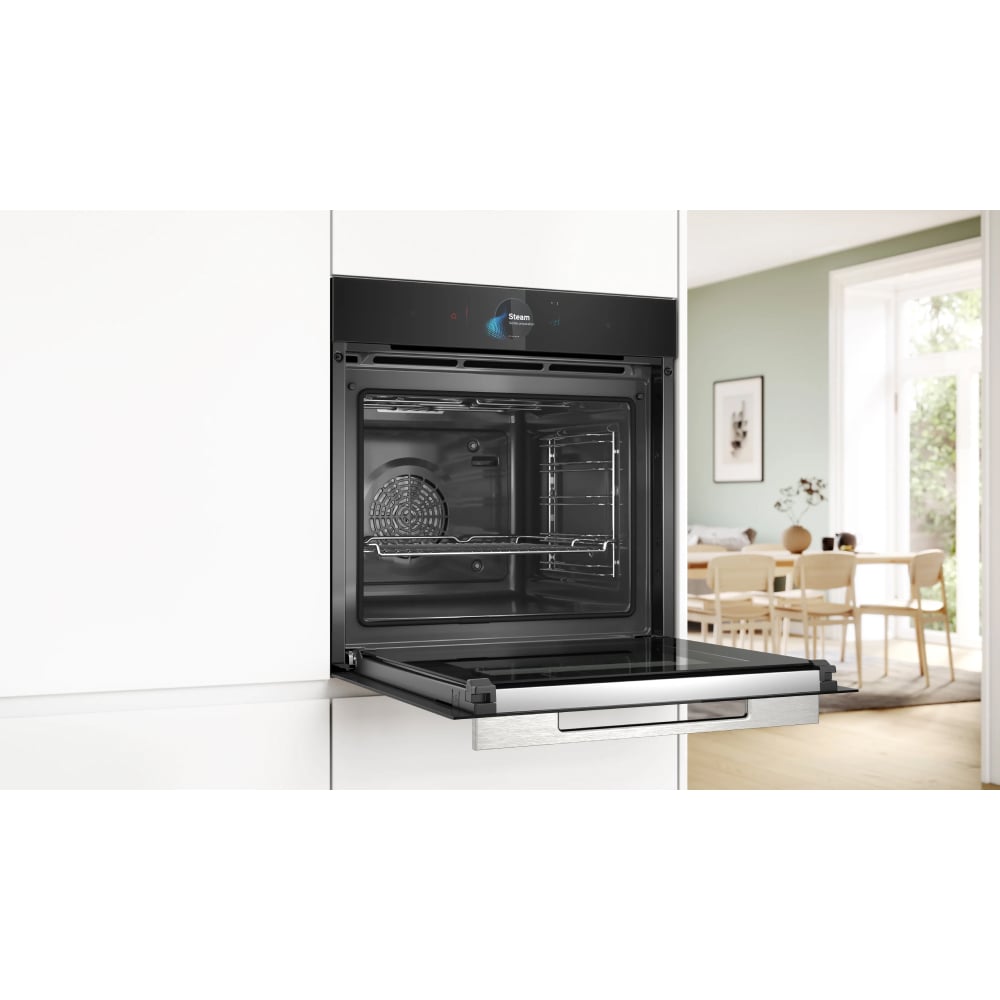 18 chương trình, khí nóng 4D – Lò nướng Bosch HRG7784B1 kèm hấp Series 8 âm tủ