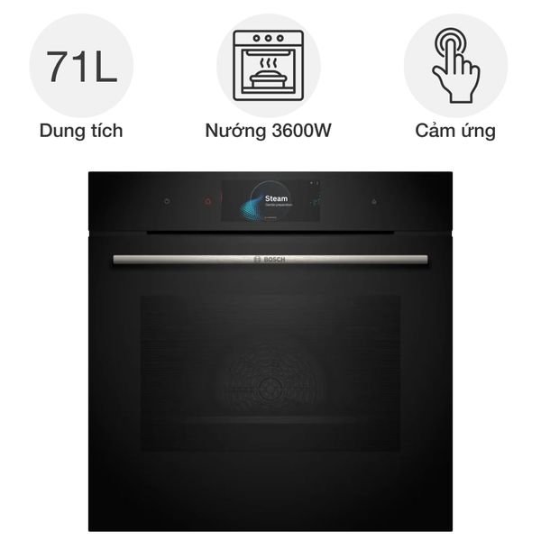 Lò nướng Bosch HRG7784B1 kèm hấp Series 8 âm tủ