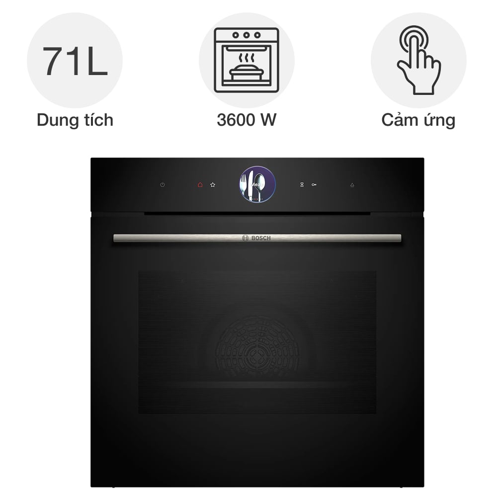 Lò nướng kèm hấp Bosch HSG7361B1 Series 8 âm tủ