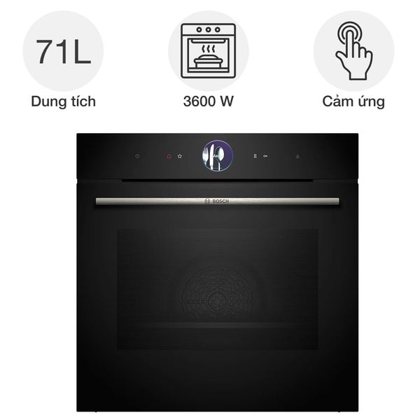 Lò nướng Bosch HSG7361B1 kèm hấp Series 8 âm tủ