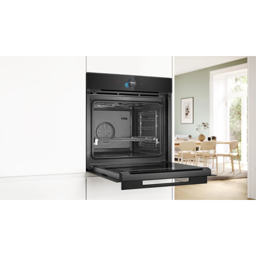 Steam Plus 120°C – Lò nướng Bosch HSG938DB2 kèm hấp Series 8 âm tủ