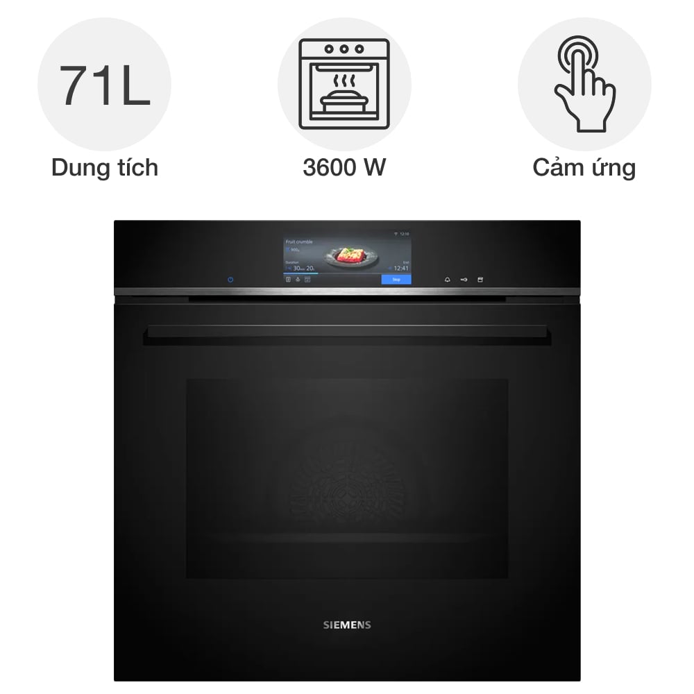 Lò nướng kèm hấp Siemens HS758G3B1 iQ700 âm tủ