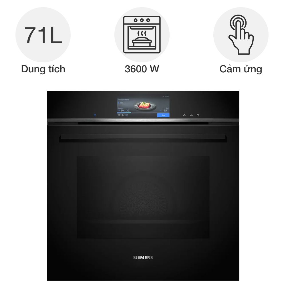 Lò nướng kèm hấp Siemens HS758G3B1 iQ700 âm tủ