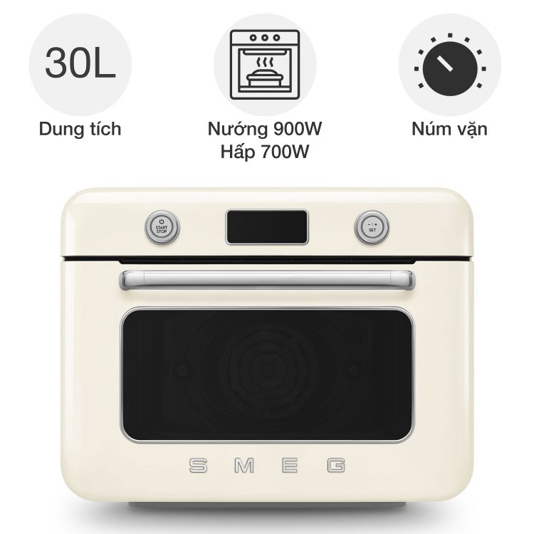 Lò nướng kèm hấp SMEG COF01 độc lập