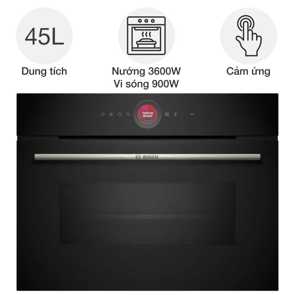 Lò nướng Bosch CMG7241B1 kèm vi sóng Series 8 âm tủ