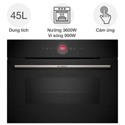 Lò nướng Bosch CMG7241B1 kèm vi sóng Series 8 âm tủ
