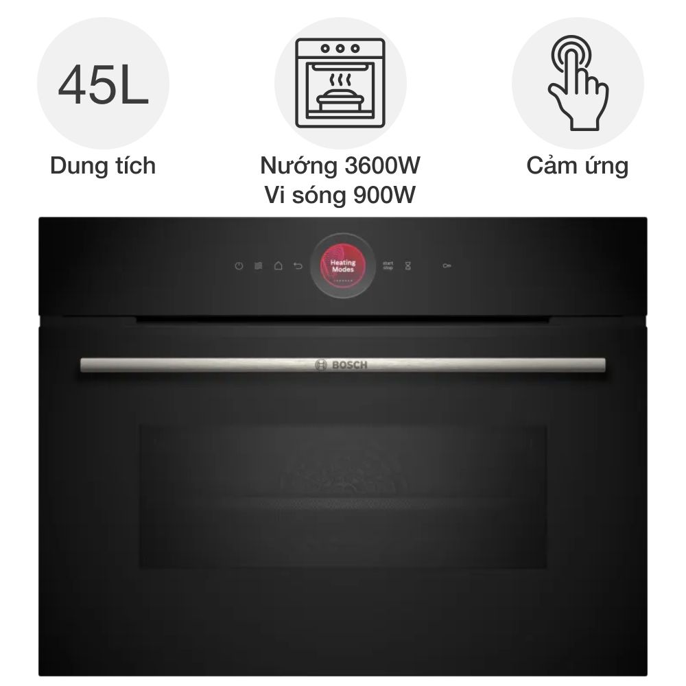 Lò nướng kèm vi sóng Bosch CMG7241B1 Series 8 âm tủ