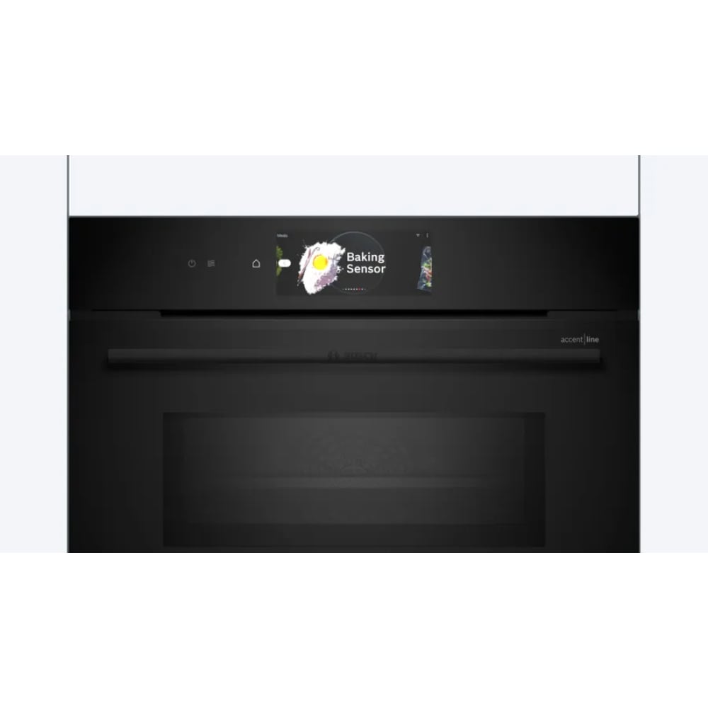 Lò nướng Bosch CMG978NB1 kèm vi sóng Series 8 Accent Line âm tủ trong không gian sống