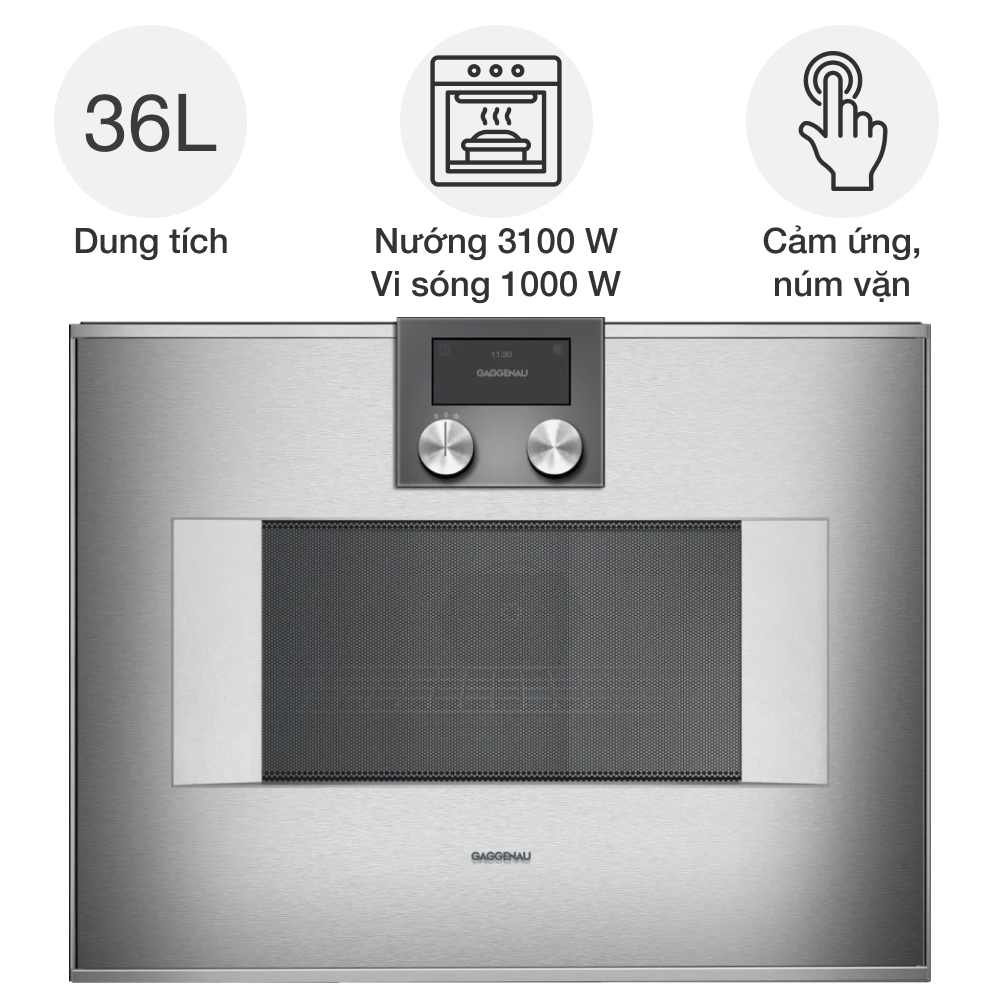Lò nướng kèm vi sóng Gaggenau BM45 Series 400 âm tủ