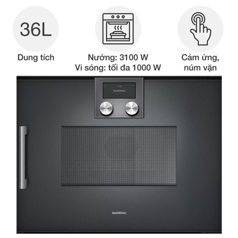 Lò nướng kèm vi sóng Gaggenau BMP25 Series 200 âm tủ