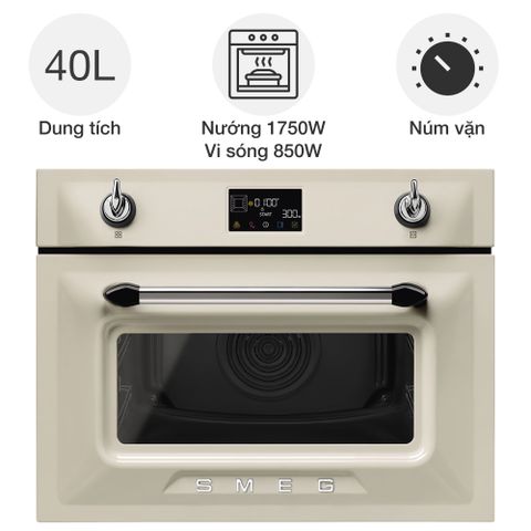 Lò nướng kèm vi sóng SMEG Victoria SO4902M1 âm tủ
