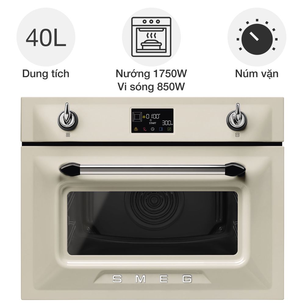 Lò nướng kèm vi sóng SMEG Victoria SO4902M1 âm tủ