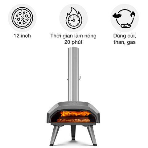 Lò nướng Pizza ngoài trời Ooni UU-P29400 Karu 12 1st Generation 12 inch