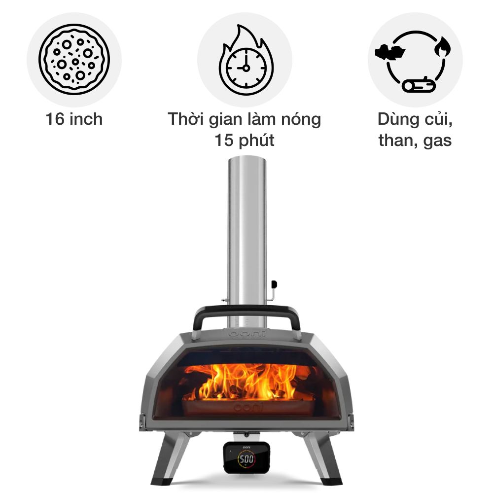 Lò nướng Pizza ngoài trời Ooni UU-P2EE00 Karu 2 Pro 2nd Generation 16 inch