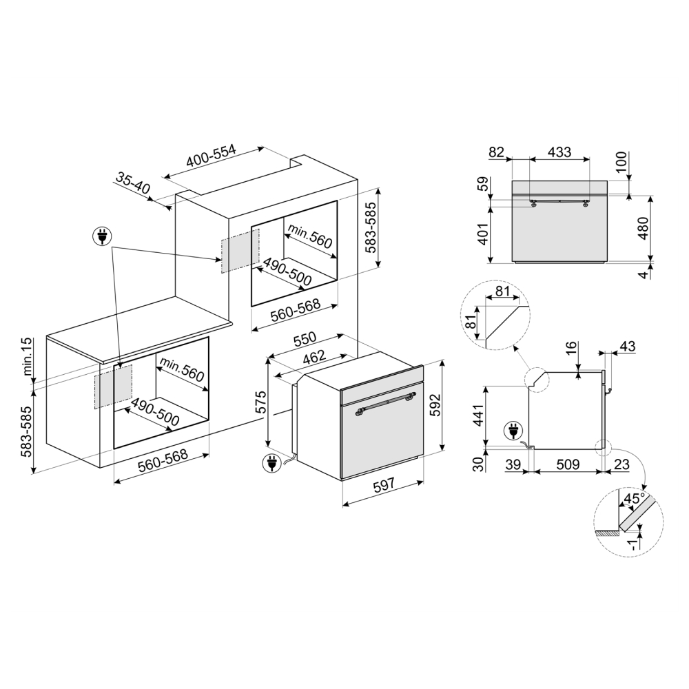 Lò nướng Smeg Cortina SF700 âm tủ – ảnh 8