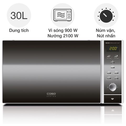 Lò vi sóng kèm nướng Caso MCG30 Ceramic Chef