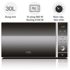 Lò vi sóng kèm nướng Caso MCG30 Ceramic Chef ảnh 1