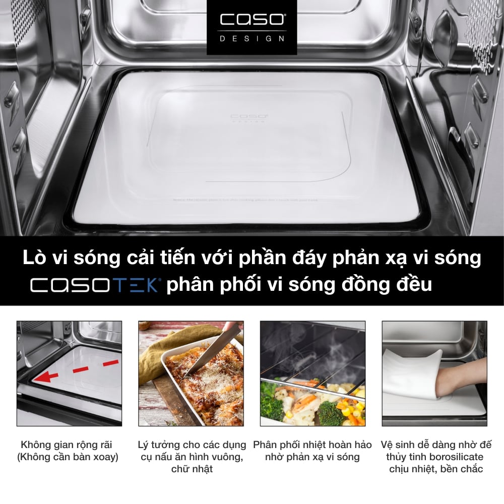 Lò vi sóng kèm nướng Caso MCG30 Ceramic Chef – ảnh 5