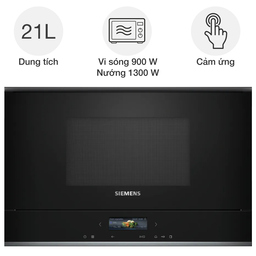 Lò vi sóng kèm nướng Siemens BF732 iQ700 âm tủ
