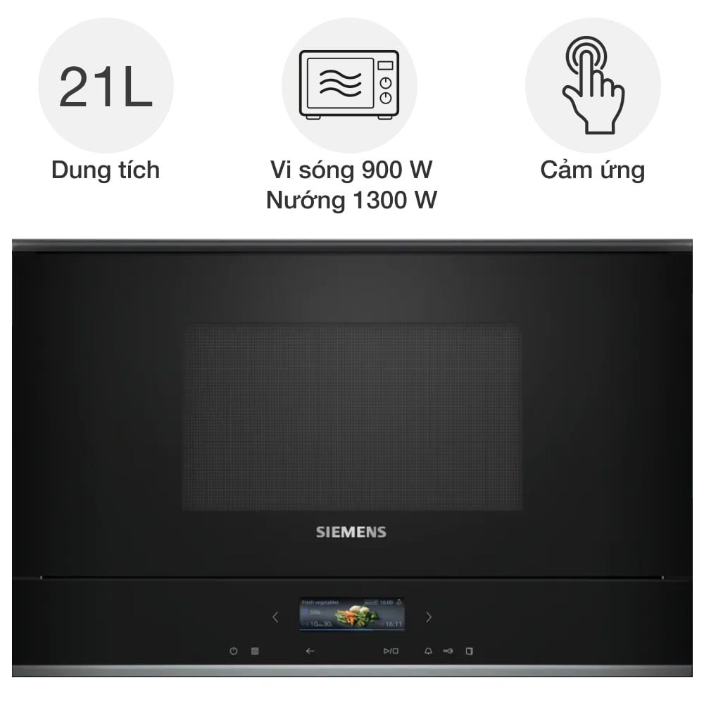Lò vi sóng kèm nướng Siemens BF732 iQ700 âm tủ