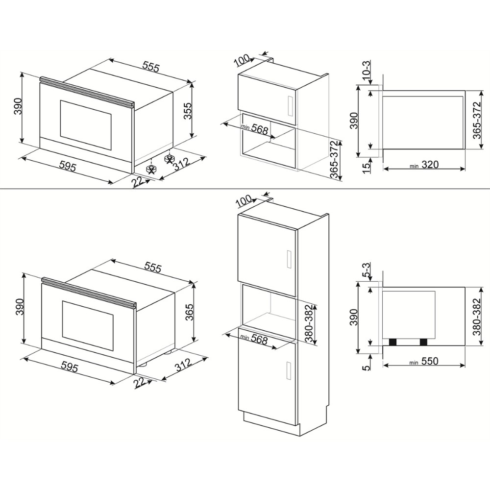 Lò vi sóng kèm nướng SMEG Cortina MP722PO – ảnh 6