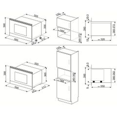 Lò vi sóng kèm nướng SMEG Cortina MP722PO ảnh 6