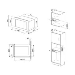 Lò vi sóng kèm nướng Smeg FMI025B3 Universale âm tủ ảnh 7