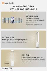 Quạt không cánh Lumias T08 quạt không cánh lọc không khí ảnh 3