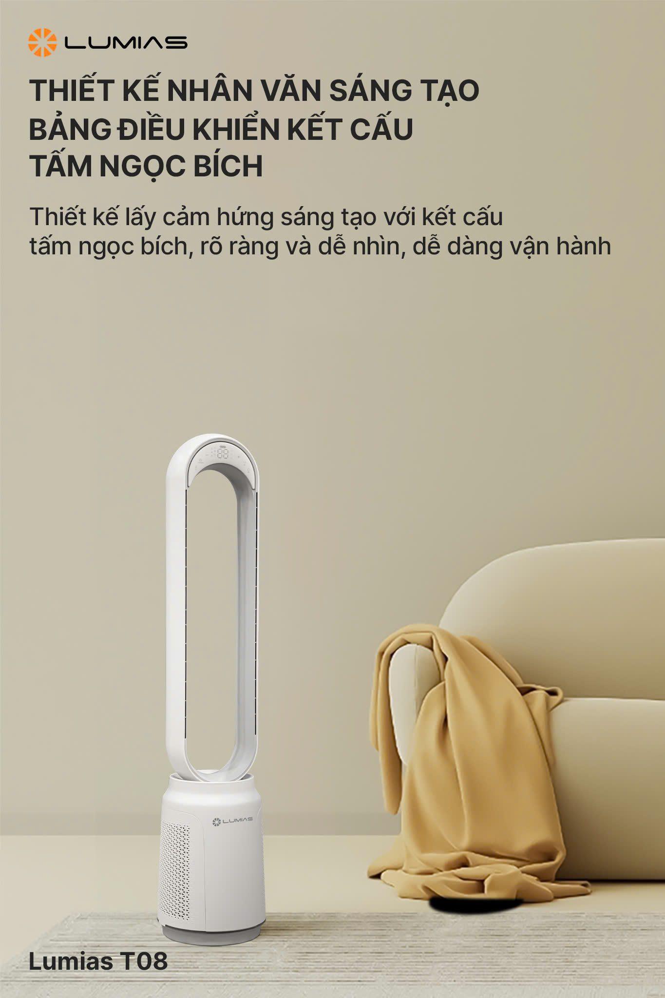 Quạt không cánh Lumias T08 quạt không cánh lọc không khí – ảnh 4