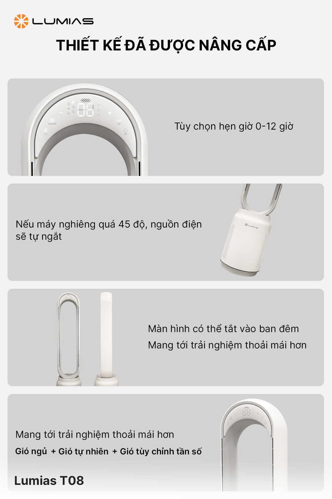Quạt không cánh Lumias T08 quạt không cánh lọc không khí – ảnh 6