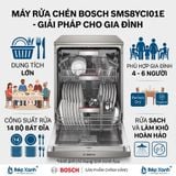  SMS8YCI01E | Máy rửa chén Bosch độc lập series 8, đỉnh cao, sấy Zeolith 