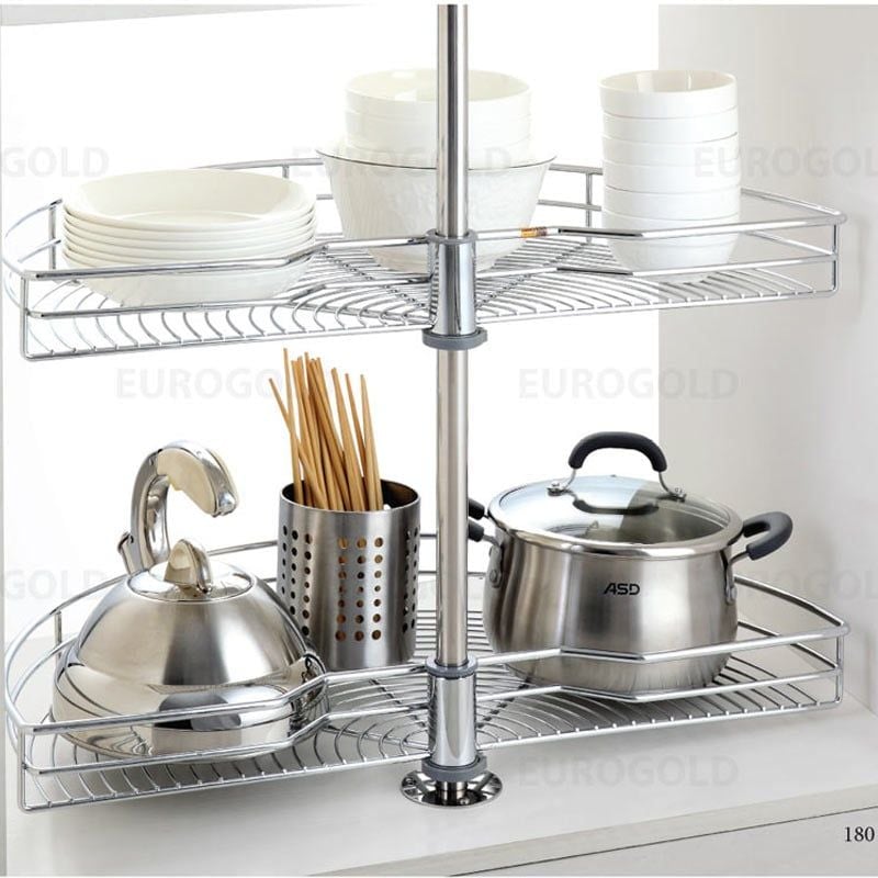 Mâm xoay 180 độ Eurogold TR180C - Inox mạ crom, 70cm