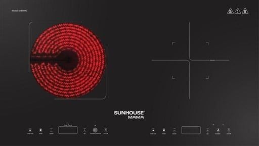 Bếp từ hồng ngoại Sunhouse SHB9100 2 vùng nấu, cảm ứng