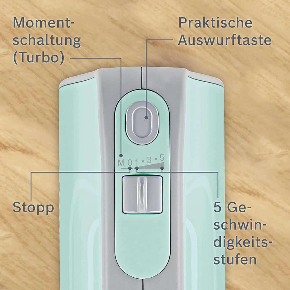 Công suất 500W – Đồ gia dụng Bosch MFQ40302 Máy Đánh Trứng Cầm Tay