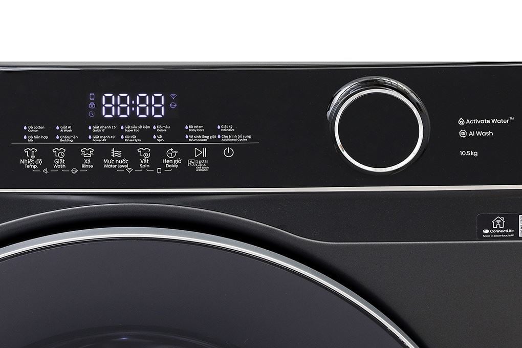 Máy giặt Hisense WF105M3 - bảng điều khiển và tiện ích