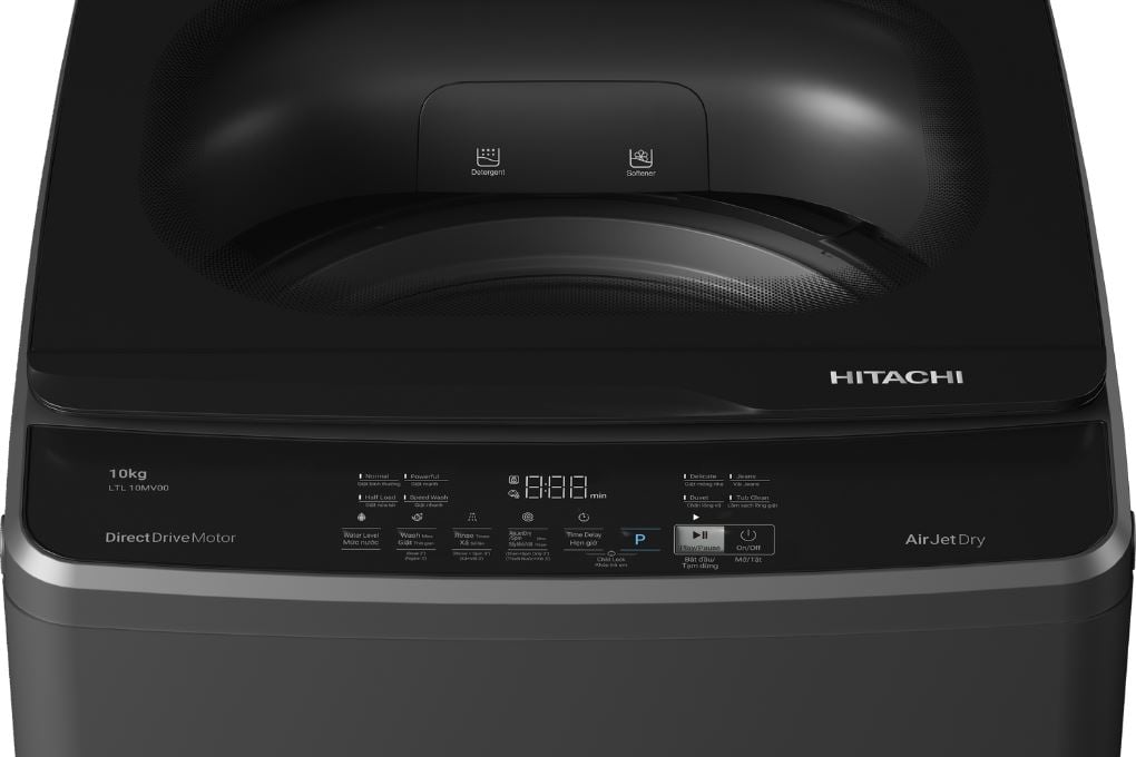 Máy giặt Hitachi Inverter 10 Kg LTL 10MV00 GG - Máy giặt Hitachi LTL 10MV00 cho căn hộ và nhà thuê