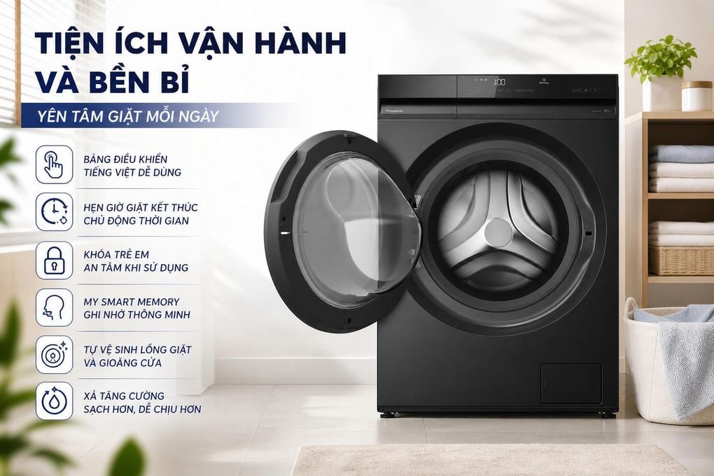 Panasonic NA-20VDR1BVT cửa trước (lồng ngang) Panasonic NA-20VDR1BVT cửa trước (lồng ngang)