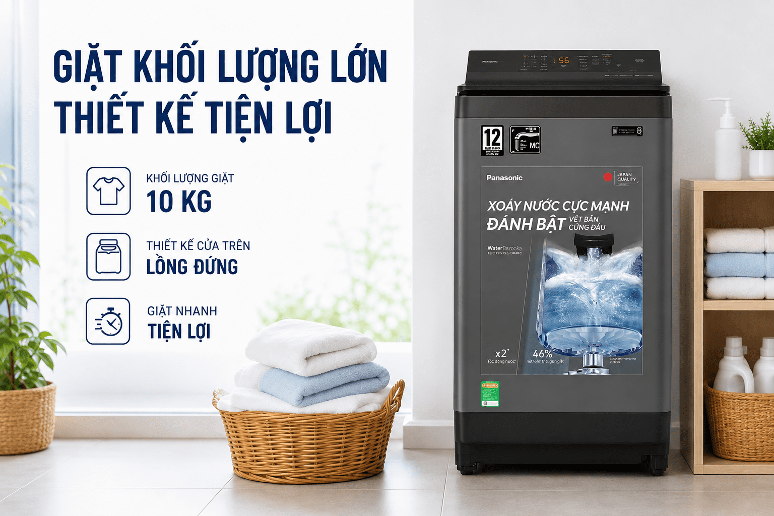 Máy giặt Panasonic NA-FJ100X1DV Máy giặt Panasonic NA-FJ100X1DV