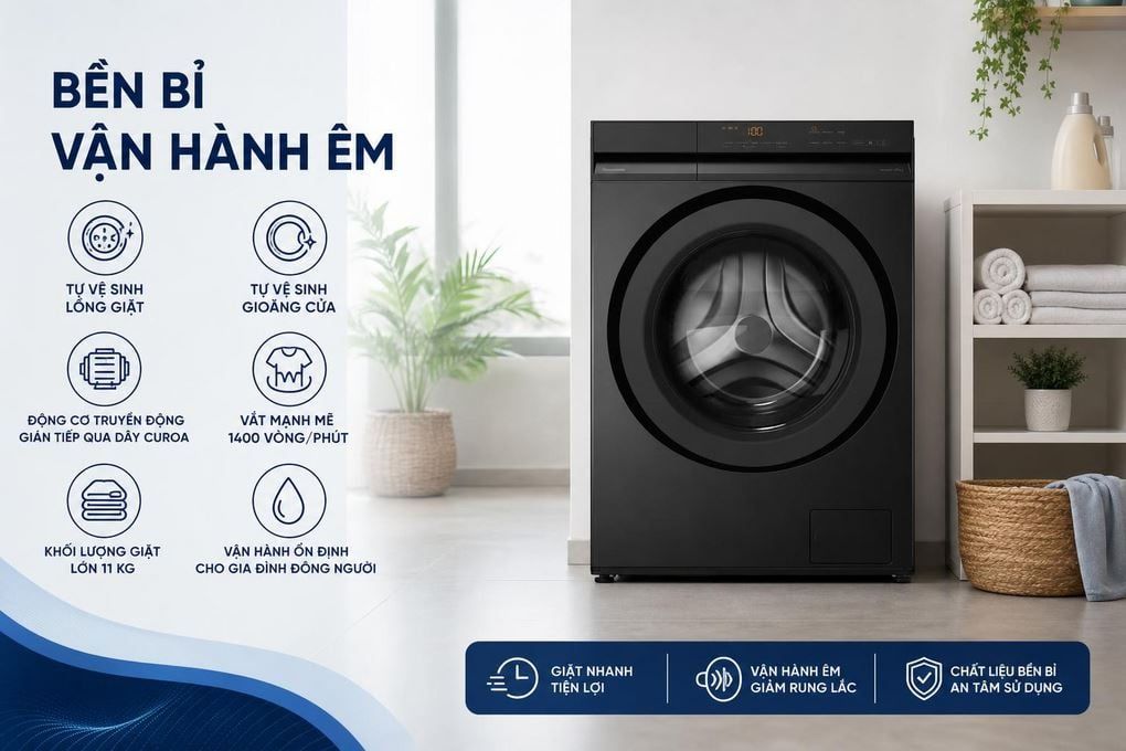 Máy giặt Panasonic Inverter 11 kg NA-22VDG1BVT