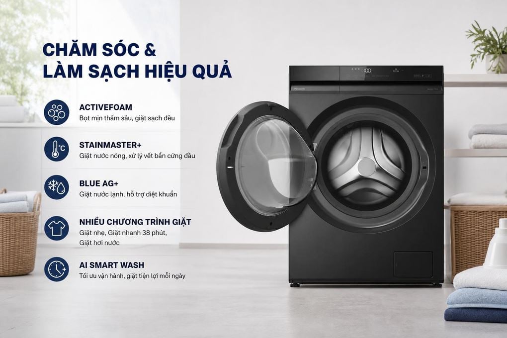 Công nghệ trên máy giặt Panasonic NA-22VDR1BVT Công nghệ trên máy giặt Panasonic NA-22VDR1BVT
