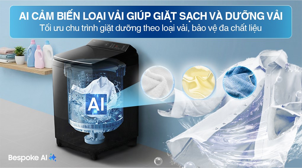 Máy giặt Samsung Inverter 15 kg WA80F15B6BSV – ảnh 3