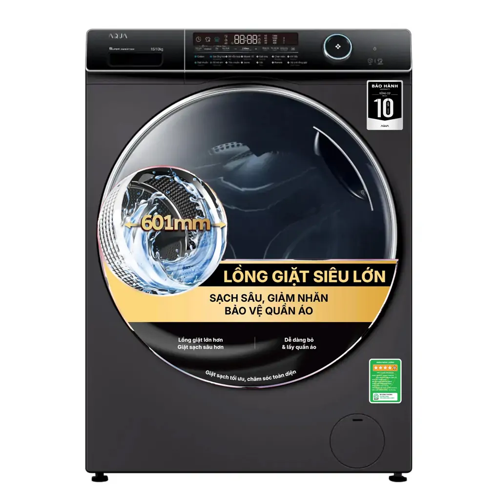 Máy giặt sấy Aqua Inverter 15/10 kg AQD-AH1500H.PS