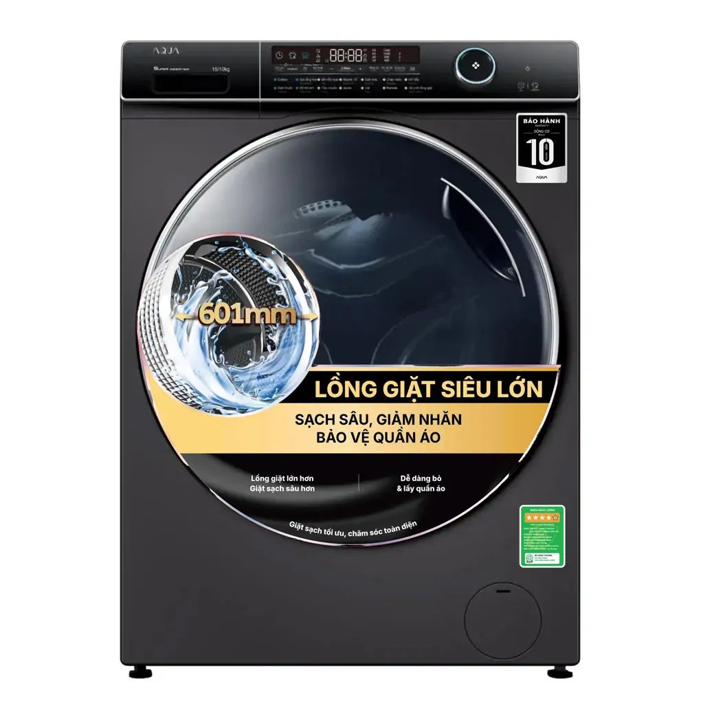 Máy giặt sấy Aqua Inverter 15/10 kg AQD-AH1500H.PS