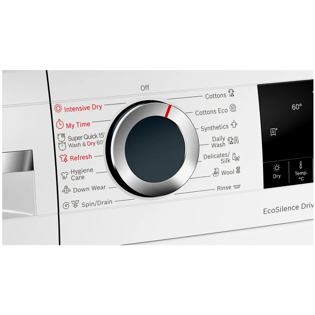 Giặt sấy 60 phút – Máy giặt Bosch WNA254U0SG sấy 10/6 kg Series 6