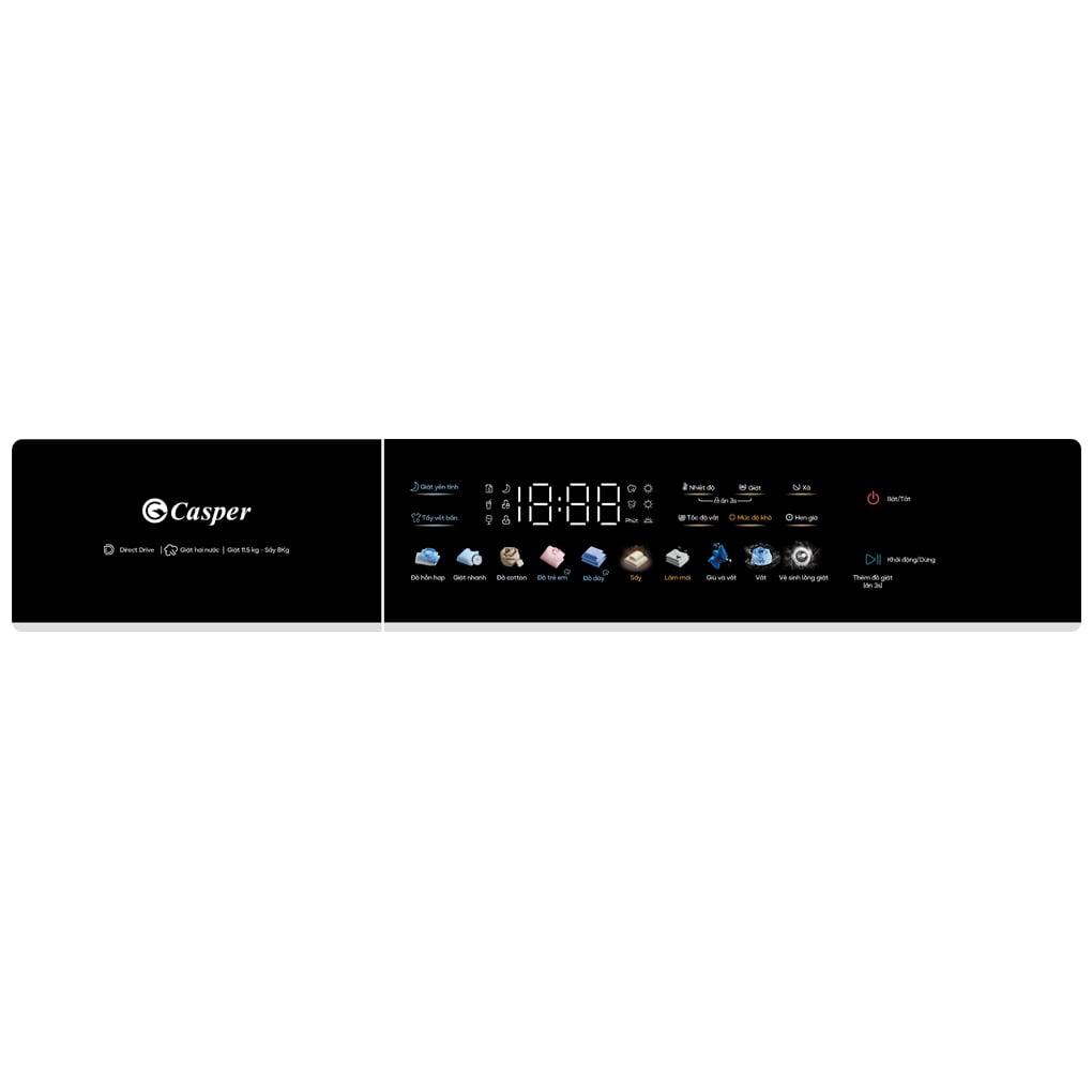 Máy giặt sấy Casper Inverter 11.5/8 kg WF-P115VGT11 – ảnh 3